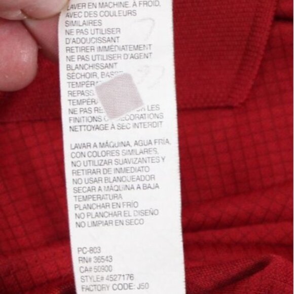 Izod Mens Advantage Performance Golf Polo Shirt Red Size L - Picture 7 of 8